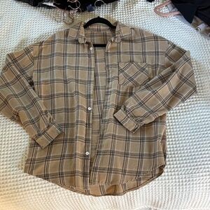 Plaid Tan women’s Shirt